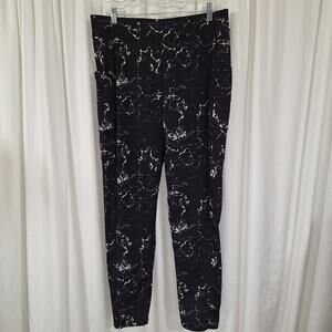 Pop Fit 4XL Black White Marble Print High Rise Leggings w/ Pockets Athleisure